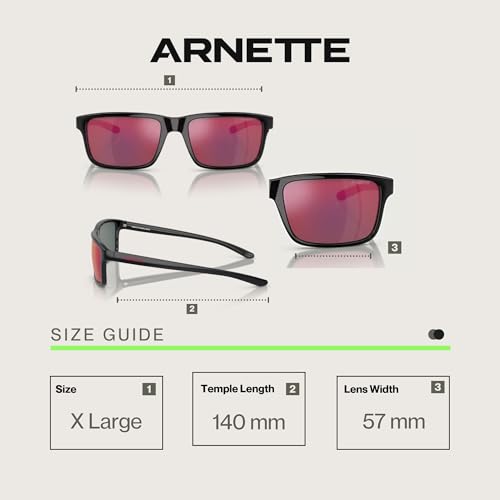 ARNETTE Mwamba AN4322 Rectangle Sunglasses for Men +BUNDLE with ACCESSORY EYEWEAR KIT4