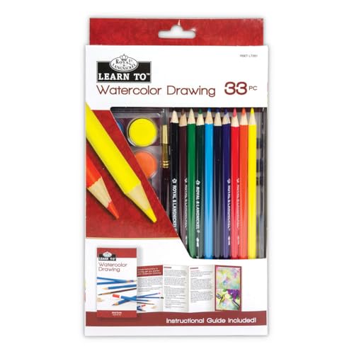Royal & Langnickel Essentials 33pc Small Learn to Watercolor Drawing Art Set