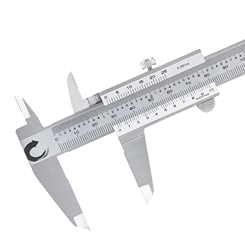 Image of Clockwise Tools Vernier Caliper, DVLR-0605D 0-6 Inch /150 mm, Inch /Metric Conversion, Stainless Steel