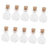 Bouteille de cordyceps avec bouchon - adaptée au stockage de petits objets, de bouteilles à souhaits, de bouteilles de cordyceps ou de bouteilles d'huiles essentielles, bouteille de parfum