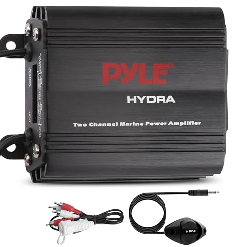 Pyle PLMRMP1B 2 Channel 400 Watt Waterproof Micro Marine Amplifier
