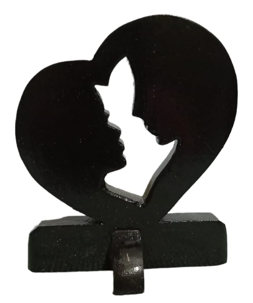 Custom creations Wooden Couple in Heart Shape