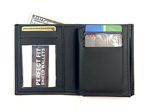 Perfect Fit Shield Wallets Los Angeles LAPD or Phoenix Oval Style Badge Wallet Bi-Fold Hidden Badge Wallet (Cutout PF158)3