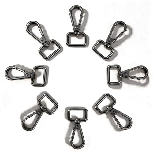 15 Pcs Metal Swivel Lobster Clasp Claw Push Gate Snap Hooks for DIY Crafts Keychain Purse Handbag Making (Gunmetal, 3/4 inch)