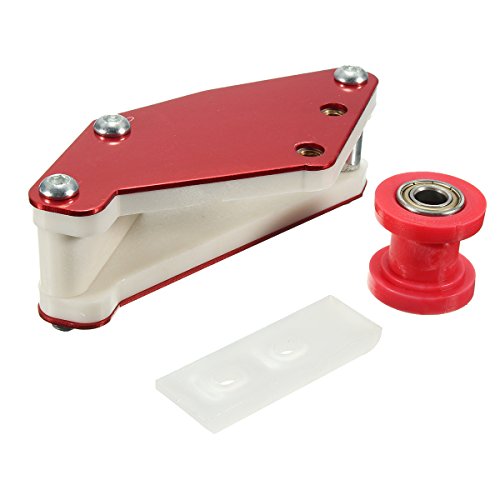 Forspero 10mm Pit Bike chaîne Rouleau Guide Kit Nylon pour 110cc 125cc 140cc 150cc 200cc Dirt Bike Motocross - Rouge