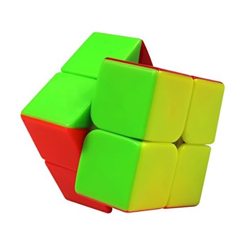 FC MXBB 2x2x2 Speed Cube Stickerless Magic Cube Colorful(50mm), Environmentally friendly ABS Material harmless to human body; Ideal toys for kids Cover