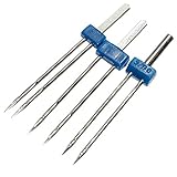 3 Pcs/Set Double Stitch Needles Ballpoint Needles Stretch Twin Needle Pins for Household Sewing Machine (3 Sizes)
