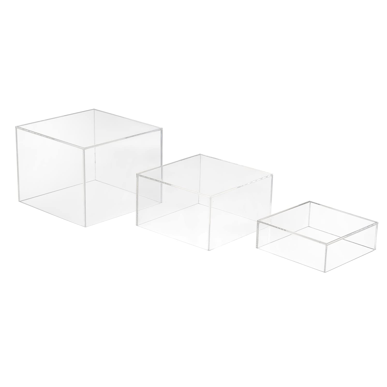 Présentoir en acrylique à 5 côtés avec fond creux, parfait pour les mariages, cupcakes, bonbons, fêtes, brunchs, buffets