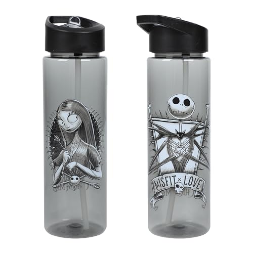 Bioworld Nightmare Before Christmas 24-Ounce Plastic Water Bottle (Set of 2)