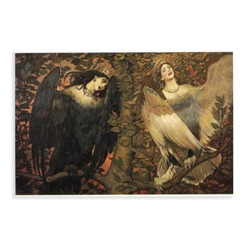 Impression sur toile Sirin Alkonost 1896 décoration murale moderne chambre