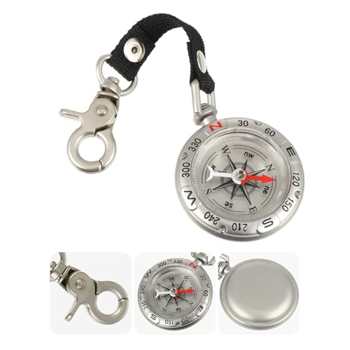 Brújula de aleación de zinc estilo vintage portátil para camping miniatura 6