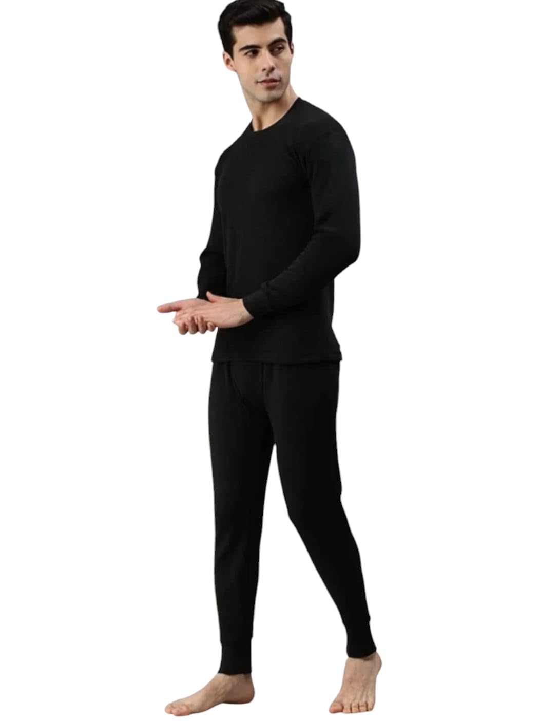 Men’s Thermal Wear Set | Warm Full Sleeves Top & Bottom Combo | Soft Cotton Blend Body Warmer | Winter Innerwear for Men | Lightweight & Comfortable Thermal Set-image-14