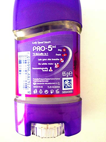 Pack of 3 Lady Speed Stick Gel Pro 5 in 1, 48H Anti-Perspirant Deodorant Gel