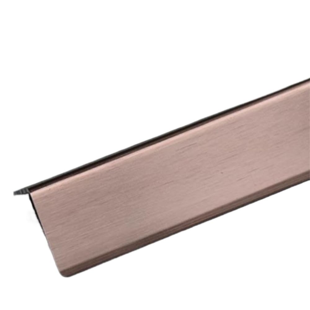 50cm Length Corner Protection Strips Aluminum Alloy Metal Wall Protection Strips Corner Anti-collision Stickers(Rose golden,4x4x50cm 10Pcs)