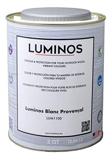 Luminos LUM1100 Holzlasur Außen Weiß 3QT