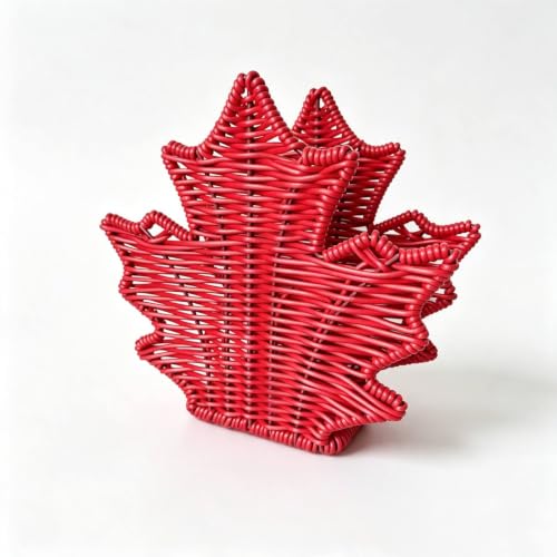 Wicker Storage Basket, Maple Leaf Wicker Baskets For Organizing Fall Decor - image 2