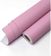 Yun-aeon Rose Red Textured Peel and Stick Wallpaper 15.7" × 120" Removable Waterproof Contact Pap...