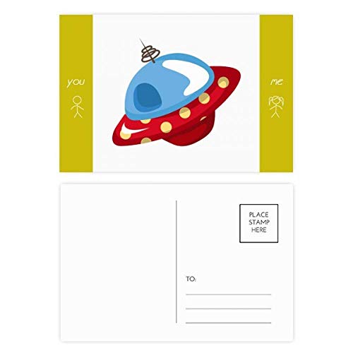 Carte postale Univers et Alien pour invitations d'anniversaire et correspondance créative