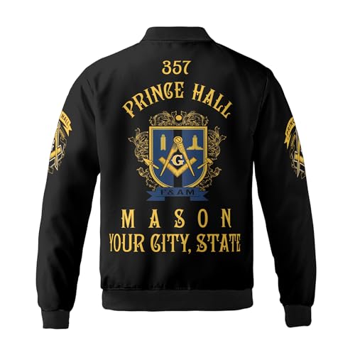 Personalized Lodge Name Freemasonry 357 Prince Hall Mason 3D Bomber Jacket S-5XL3