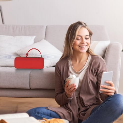 Image of PEICHENG Bluetooth Speaker, Portable Wireless Clear Loud Stereo Sound IPX5 Waterproof with RGB Lights BT5.3 Long Playtime TWS Pairing,for Home Party Outdoor Beach,Great Gift Choice (Red)