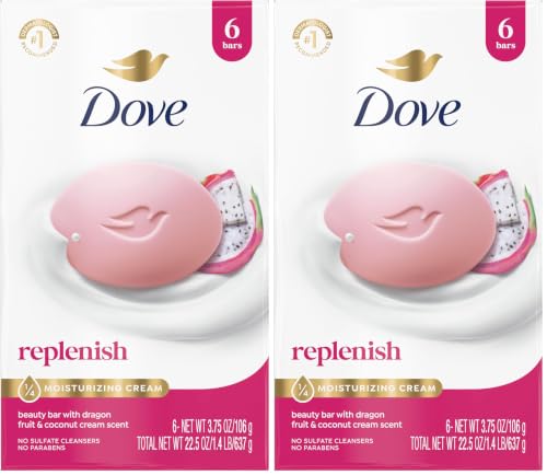 Image of Dove Bar Soap Dragon Fruit for Deep Nourishment for Calm,Replenished Skin 3.75 oz,(Pack of 12)