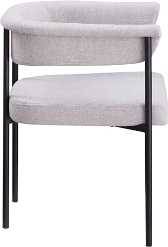 Meridian Furniture Malin Grey Linen Textured Fabric Dining Chair (Set of 2)