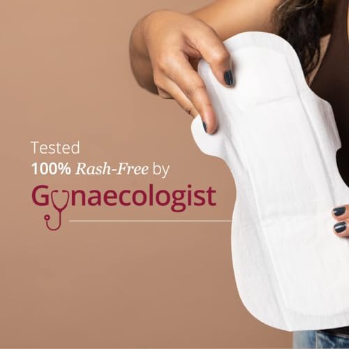 Image of Carmesi Sensitive Sanitary Pads-15 Medium Flow (L) + 15 Heavy Flow (XL)-With Disposal Bags-Certified 100% Rash-Free by Gynecologist-Natural Plant Top Sheet-No Fragrance,No Chlorine (Pack of 1)
