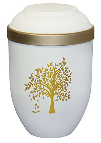 Urns UK árbol de cremación Cenizas biodegradables, Materiales Orgánicos, Blanco, 19 x 19 x 31 cm