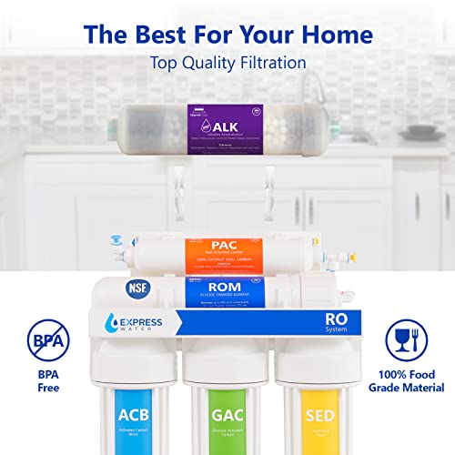 Image of Express Water Filter Upgrade Kit for Reverse Osmosis and Under Sink Water Filtration System - Add a New Filtration Stage to Your System - Includes Adapters for inch Threaded and Quick Connect Filters