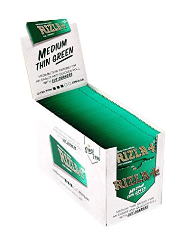Rizla Green regular Zigarettenpapier Grün Papers Cut Corners 2 Boxen (200x) Booklets/Heftchen