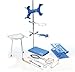 EISCO 13pcs Lab Starter Kit - Includes Complete Ring Stand Set with Clamps, Tripod Burner Stand & Iron Gauze, Test Tube Rack, Tongs, Spoon/Spatula, Brush - Titration Set - Bunsen Burner Kit