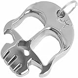 Cast Iron Skull Bottle Opener Keychain, Heavy Duty Gothic Beer Bottle Opener, Durable Emergency Keychain Tool, Portable Bar Tool, Unique Gifts for Men Beer Lovers, Birthday Gifts for Him