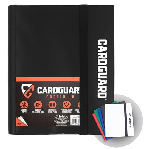 CardGuard Trading Card Binder Pro-Folio 9 Pocket Binder - Side-Loading Album Durable & Acid-Free Storage for Pokmon YuGiOh MTG TCG Game & Sports Cards Black