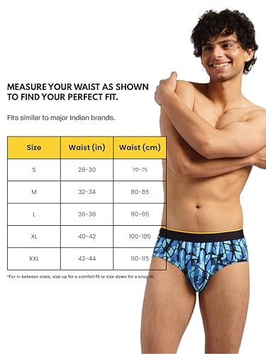 Image of Bummer Men's Printed Micro Modal Briefs Underwear | Ultra Soft & Breathable | Combo Pack of 2