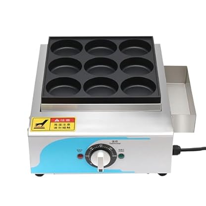 Kommerzieller elektrischer Omelett-Maker Antihaft-9-Loch-Ei Burger-Maschine mit Temperaturregelung, schnelles Erhitzen – ideal für Fleischhamburger