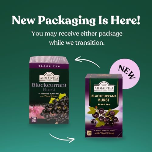 Ahmad Tea Black Tea, Blackcurrant Burst Teabags, 20 ct (Pack of 6) - Caffeinated & Sugar-Free - Thumbnail 2