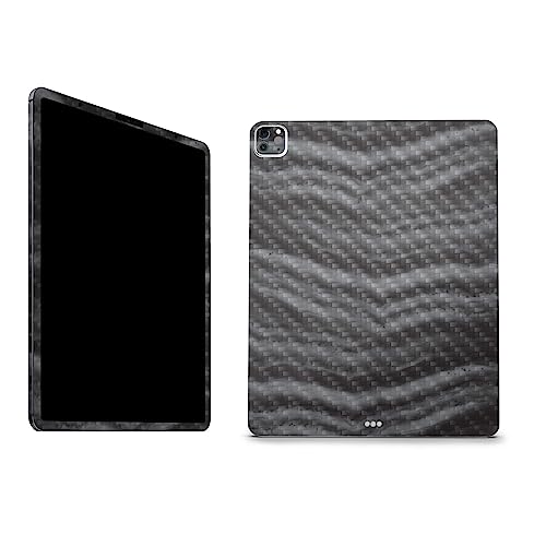 Image of MightySkins Carbon Fiber Skin Compatible with Apple iPad Pro 12.9 inch M2 6th Gen (2022) Full Wrap Kit - Smoky Quartz | Protective, Durable Textured Carbon Fiber Finish | Easy to Apply | Made in The USA