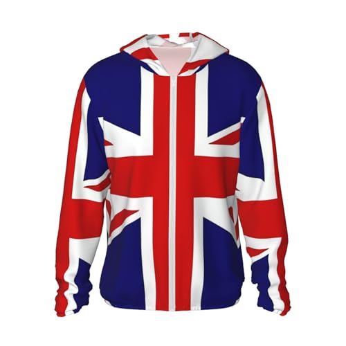 Veste de sport anti-UV UPF 50 veste légère respirante motif drapeau Royaume-Uni