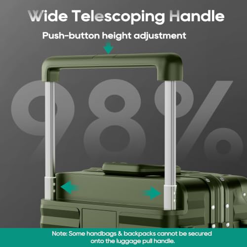 Image of Joyway Zipperless Carry On Luggage with Aluminum Frame and Front Pocket