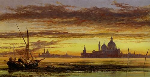 Póster de graffiti Saluto al cielo al tramonto Edward William Cooke de 60x90