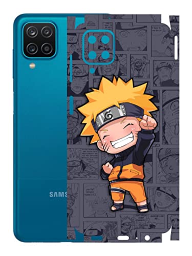 Image of AtOdds - Samsung Galaxy A12 Mobile Back Skin Rear Screen Guard Protector Film Wrap (Coverage - Back+Camera+Sides) (Naruto)