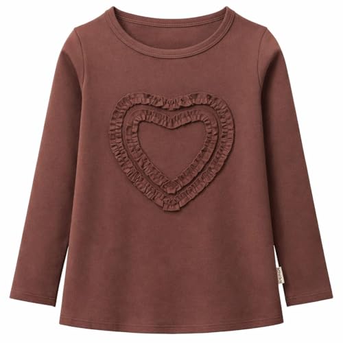 Image of Girls' Heart-Shaped Long Sleeve T-Shirt