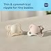 MAM Original Matte Baby Pacifiers 0-6 Months, Binky for Newborn Babies, BPA-Free Skin Soft Silicone Nipple, Easy to Clean, Developed with Medical Experts, 4 Count, With Sterilizer Case, Made in Europe