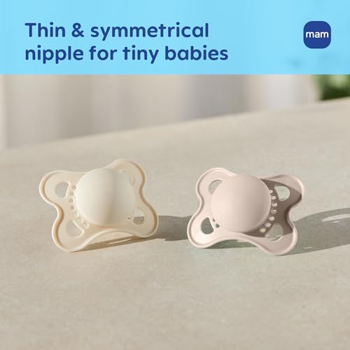 Image of MAM Original Baby Pacifier 0-6 Mths, Skin Soft Silicone Nipple, 2 Pack
