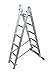 ALTIPESA Escalera - andamio Profesional de Aluminio 2 x 6 peldaños Multiusos