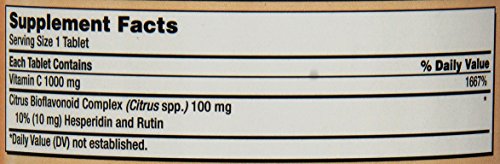 Kirkland Vitamin C With Rose Hips And Citrus Bioflavonoid Complex (1000 Mg), 500-Count Tablets ( Package May Vary) #TOP2
