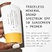 Beauty Pie Traceless Mineral Sunscreen + Primer SPF 30, 1.69 fl oz (50 ml) – Invisible Mineral Protection with Niacinamide, Argan Oil & Antioxidants