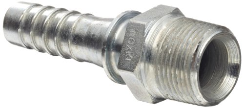 Dixon 3515 Zinc Plated Steel Air Hose Fitting, Nipple, 1" Npt Male X 3/4" Hose Id Barbed #TOP26