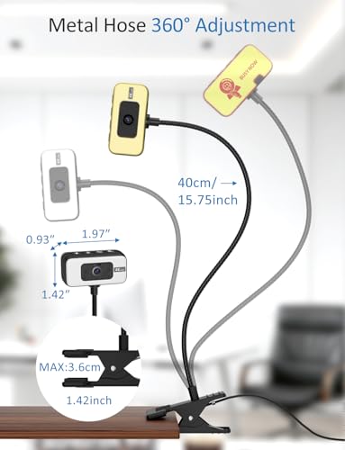 4K Webcam for PC with Light, PDAF Autofocus and Mic for PC Streaming - image 6