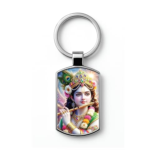 Image of Stylish Metal Keychains with Permanent Glossy Print - Inspirational Quotes & Spiritual Designs - Perfect Key chains for loved ones, Personal Use, Gifts & Return Gifts